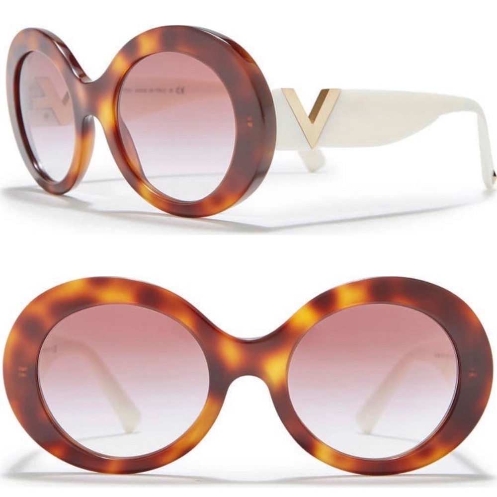 Valentino round V Inset sunglasses